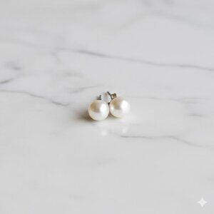 BN Genuine Natural Akoya Pearls on 925 Silver